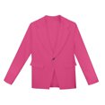 thumbnail image 4 of Veste Blazer pour Filles à Manches Longues, Col Rabattu, Couleur Unie, Formelle et Décontractée, Manteau d'Extérieur pour Jeunes Enfants, Automne Hiver, Garde-Robe, 4 of 5