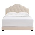 thumbnail image 2 of Home Fare Rembourré Chameau Lit Très Grand en Lin Beige, 2 of 8