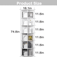 thumbnail image 2 of IAJXWI Rotating Bookcase, 360° Revolving Display Rack with 24 Shelves, 2 of 7