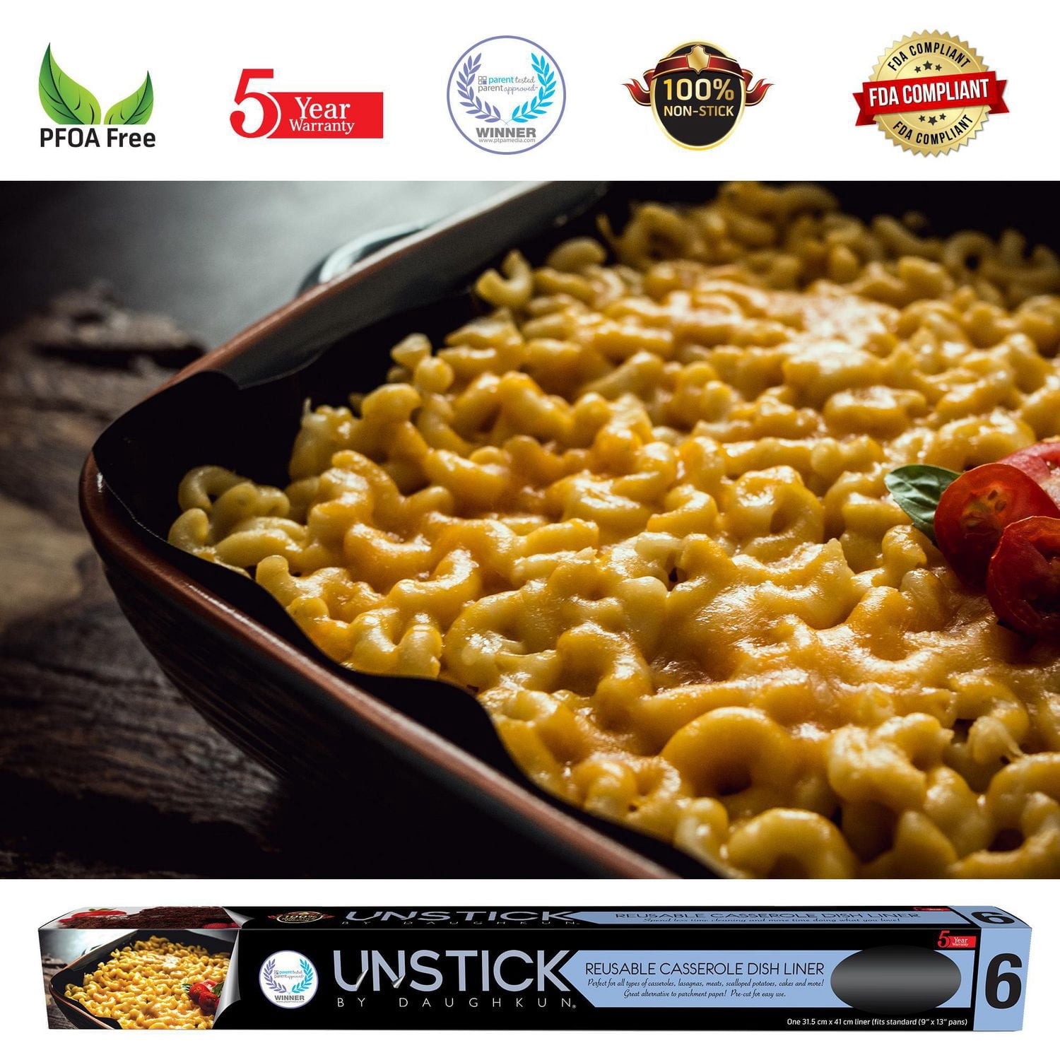 UNSTICK Reusable Casserole Dish Liner