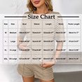 thumbnail image 3 of Tumotour Pajamas Set for Women 2 Piece PJ Sets Round Neck Short Sleeve with Elastic Waist Shorts Solid Color Striped Loungewear for Summer Sleepwear Causal Home Clothes Sleep Nightwear Outfits, 3 of 5