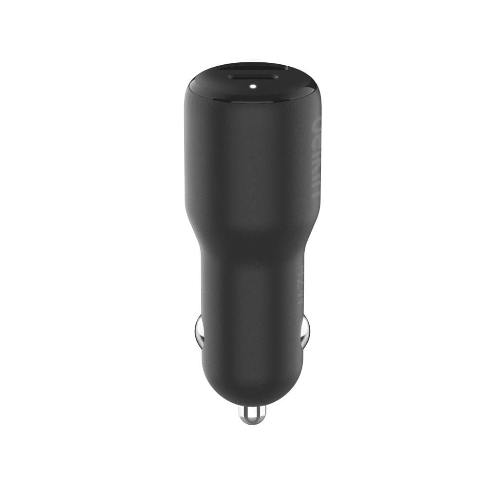 Double chargeur de voiture Belkin BoostCharge 42 W avec ports USB-C charge rapide 30 W PPS et 12 W USB-A pour Apple iPhone 15, 15 Pro, 15 Pro Max, iPhone 14 Series, iPhone 13 Series, Samsung Galaxy S2