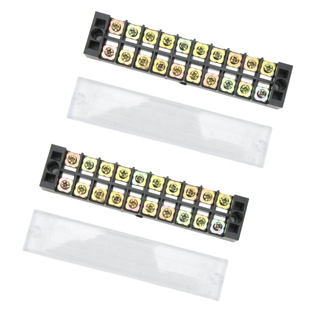 Bande Terminale, 600V 35A 2 Pcs Bloc Terminal à Double Rangée de Fils pour Ponts pour Éclairage 6 Positions 3506, 10 Positions 3510, 12 Positions 3512