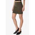 thumbnail image 4 of TheMoogan Women's Basic Stretch Cotton High Waist Double Layer Tube Mini Skirt, 4 of 7