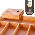 thumbnail image 4 of Bambusi Kitchen Storage Organizer 13 - 21 Inches Wide, 2 Inches Deep, 7 Compartments for Flatware, Knife Sets, Utensils Cutlery Cabinet Storage Organizer, 4 of 8
