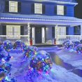 thumbnail image 4 of YOPTOP Guirlandes Filet de Noël à DEL Décorations Extérieures pour Arbustes 96 DEL 5 Pi X 5 Pi Connectables Fil Vert Guirlandes Filet de Noël pour Cour Extérieure Maille Arbuste Arbre Déco des Fêtes, Multicolore, 5 Pi X 5 Pi, 4 of 7