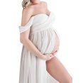 thumbnail image 4 of Julyccc Pregnants Front Split Off Shoulder Maxi Maternity Dress For Photography, 4 of 4
