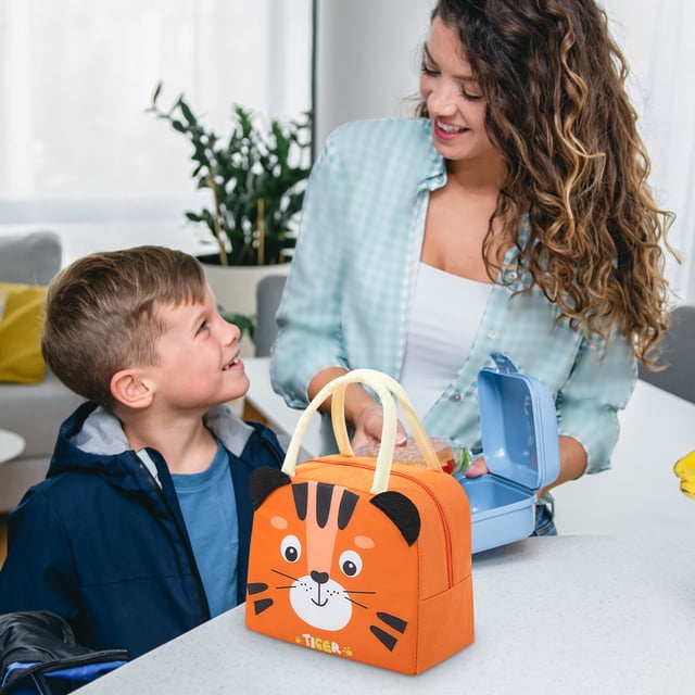 RXIRUCGD Sac à Lunch Isolé pour Enfants, Sac à Lunch Réutilisable et Léger pour Filles Garçons, Garde les Aliments Froids/chauds