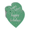 thumbnail image 1 of Inkdotpot 50 Pack Real Silver Foil Paper Tag Happy Holiday Favor Hang Tag, 1 of 1