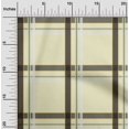 thumbnail image 1 of oneOone Cotton Silk Light Yellow Fabric Madras Check Sewing Material Print Fabric By The Yard 42 Inch Wide, 1 of 4