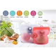 thumbnail image 2 of Reusable Silicone Storage Bag Sandwich Sealed Freezer Liquid Snack Lunch Fruit Produce | and Cooking (1) Freezing Bags (Green, B), 2 of 7