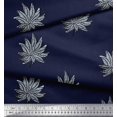 thumbnail image 2 of Soimoi Rayon Crepe Fabric Leaves Block Decor Fabric Printed Yard 46 Inch Wide, 2 of 5