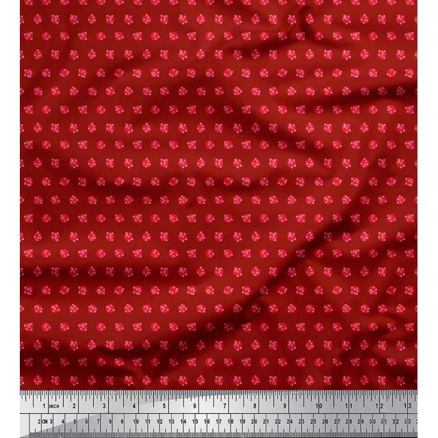 Soimoi Rayon Fabric Dots Shirting Fabric Prints by Yard 42 Inch Wide