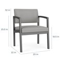 thumbnail image 3 of Fauteuil d'Appoint Surdimensionné en Acier Lenox pour Réception / Acier Charbon / Bleu, 3 of 5
