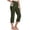 Army Green, variant on Yuyuzo Capri Leggings for Women High Waisted Belly Control Side Split Workout Gym Yoga Capris with Pockets
