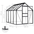 thumbnail image 5 of vidaXL Greenhouse with Base Frame Anthracite Aluminium 4.75 m², 5 of 5