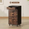 thumbnail image 3 of Vinsetto Mobile Filing Cabinet with Drawers File Cabinet, Rustic Brown, 3 of 10