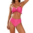 thumbnail image 1 of FhsagQ Swimsuit Sets for Women 2 Piece Set Solid Color Beaded Rope Two Piece Swimsuit Woman Women Swimsuit Sets Panties Swimsuit Sets for Women with Stockings S, 1 of 7