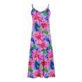 thumbnail image 5 of Ovzne Robes pour Femmes Robe Robes d'Été pour Femmes Imprimé Sans Manches Col Rond Robe Décontractée Longues Robes Robe de Vacances Imprimée Liquidation, 5 of 5