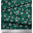 thumbnail image 2 of Soimoi Rayon Fabric Leaves & Rose Floral Print Fabric by the Yard 42 Inch Wide, 2 of 3