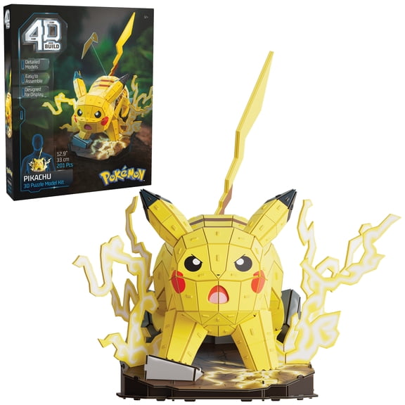 4D Build, Pokémon Pikachu, puzzle 3D, figurines Pokémon à collectionner, collection de départ Kanto, décoration de bureau, puzzles pour adultes, jouets de construction, puzzles 3D pour adultes et adol