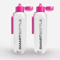 thumbnail image 1 of Smartbottle Sports Large Reusable Water Bottle, Hot Pink, 1000ml / 1L, 2-Pack, 1 of 9