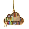 thumbnail image 2 of Cqxid Hangs Under $5 Book Lovers Heart Decorations Reading Books Christmas Decorations Librarian Books Decorations Books Stack Pendants, 2 of 7