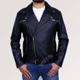 thumbnail image 1 of Leather Motorcycle Jacket Mens Black Leather Motorcycle Jacket Black Leather Riding Jacket Motorcycle Jackets For Men Black Biker Jacket size XL, 1 of 5