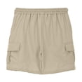 thumbnail image 4 of Lovzfmll Little Boys' Sweat Shorts, Solid Color with Large Pockets, Loose and Comfortable Fit for Spring and Fall for 7-8 Years, 4 of 6