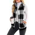 thumbnail image 5 of LUXUR Gilet à Carreaux pour Femmes Tenue de Travail Décontractée Noir TG, 5 of 5