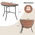 thumbnail image 3 of Gymax Table d'Événement Demi-Ronde Pliable Table de Banquet Pliable avec Cadre en Métal Brun, 3 of 9