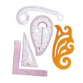 thumbnail image 2 of Dress Makers Ruler Styling Sewing French Curve Ruler Set Fashion Design Rulers Metric Rulers Set for Pattern Makers, Tailors 5 Pieces, 2 of 8