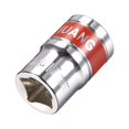 thumbnail image 1 of Unique Bargains 1/2-Inch Drive by 17mm Shallow Socket w Red Band, Cr-V, 6-Point, Metric, 1 of 4