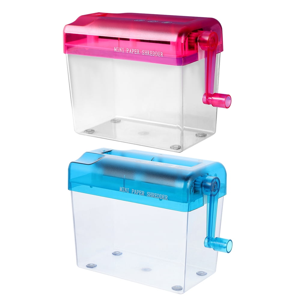PENIKOKO 2Pcs Manual Paper Shredder for Home Office Portable Hand Crank Desktop Document Shredder