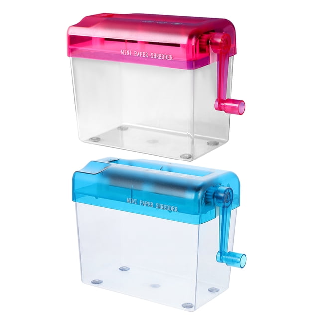 PENIKOKO 2Pcs Manual Paper Shredder for Home Office Portable Hand Crank Desktop Document Shredder
