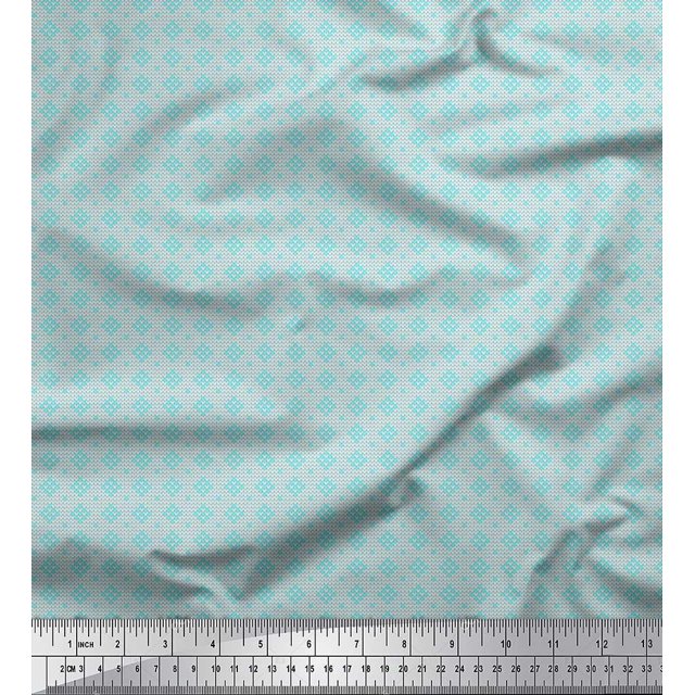 Soimoi Rayon Fabric Knitted Shirting Print Fabric by The Yard 42 Inch Wide