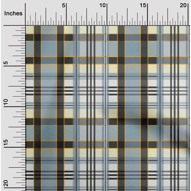 oneOone Cotton Flex Fabric Madras Check Printed Craft Fabric BTY 40 Inch Wide