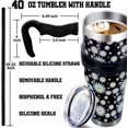 thumbnail image 4 of 40 Oz Tumbler with Handle and Silicone Straws,Coffee Insulated Tumbler with Handle,40 Oz Water Bottles,Travel Mug with Handle, 4 of 6