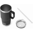 thumbnail image 3 of YETI Rambler Tasse à Paille 25 oz, Isolée sous Vide, Acier Inoxydable, Noir, 3 of 8