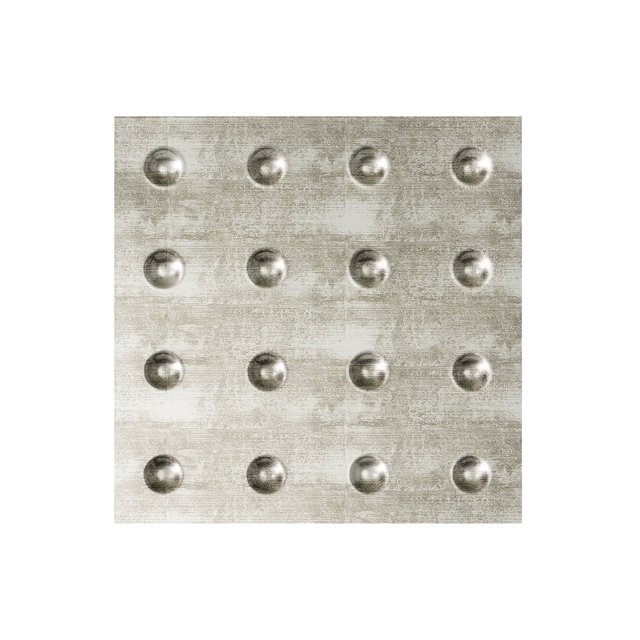 Fasade Dome Crosshatch Silver Wall Panel Sample 12" x 12"