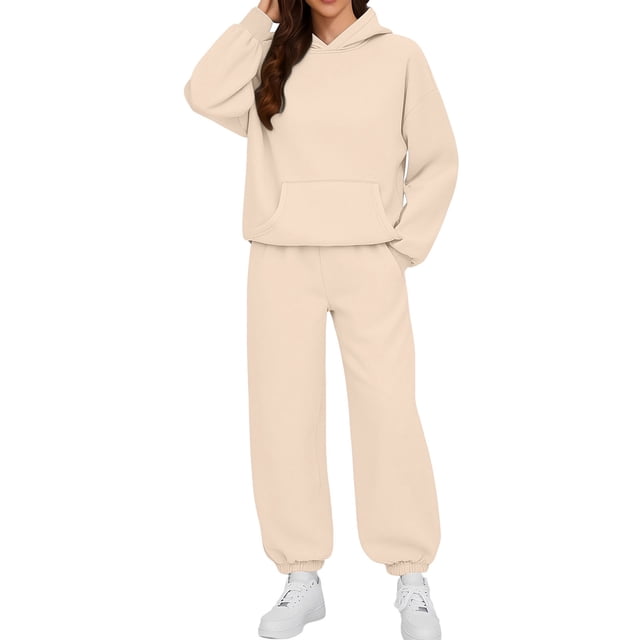 sageysalite Ensembles de Survêtements pour Femmes Col Rond Chandail à Enfiler Manches Longues Ensembles 2 Pcs Décontractés Entraînement Course Jogger Ports Tenues d'Automne