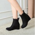 thumbnail image 1 of Bottes à Talon Compensé pour Femmes, Bottines Courtes à Hauteur Intérieure Augmentée, 1 of 6
