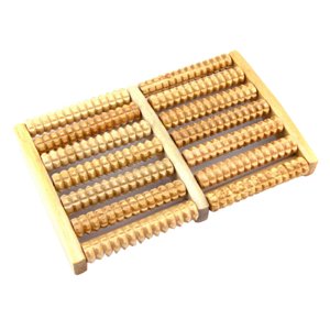 7 Rows Wheel Wooden Massager Wood Roller Foot Massager Relax Relief Massager