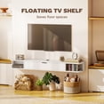 thumbnail image 4 of HOMCOM 55" Floating TV Stand, Wall Mounted Media Console, White, 4 of 10