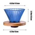 thumbnail image 3 of CQCYD Coffee Filter, Colored Glass Pour Over Coffee Maker, Portable Hand Brewed Dripper Reusable Removable Wooden Base, Glass Coffee Mug For Home Office Travel, 3 of 6