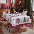 thumbnail image 1 of Qocolhg Décorations de Noël Extérieures Intérieures, Décorations de Table de Noël Fête de Vacances Nappe Ronde Imperméable Anti-Graisse, Décoration de Fête à la Maison de Noël en Liquidation, 1 of 1
