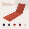 thumbnail image 4 of Costway 2 PCS Outdoor Chaise Lounge Cushion with Hook & Loop Fastener Fixing Straps Patio Orange, 4 of 4