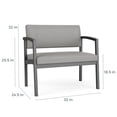thumbnail image 4 of Pemberly Row Chaise Bariatrique pour Réception et Salle d'Attente - Acier Argenté / Bleu, 4 of 5