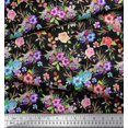 thumbnail image 3 of Soimoi Poly Georgette Fabric Leaves, & Rose Floral Decor Fabric Printed Yard 52 Inch Wide, 3 of 3