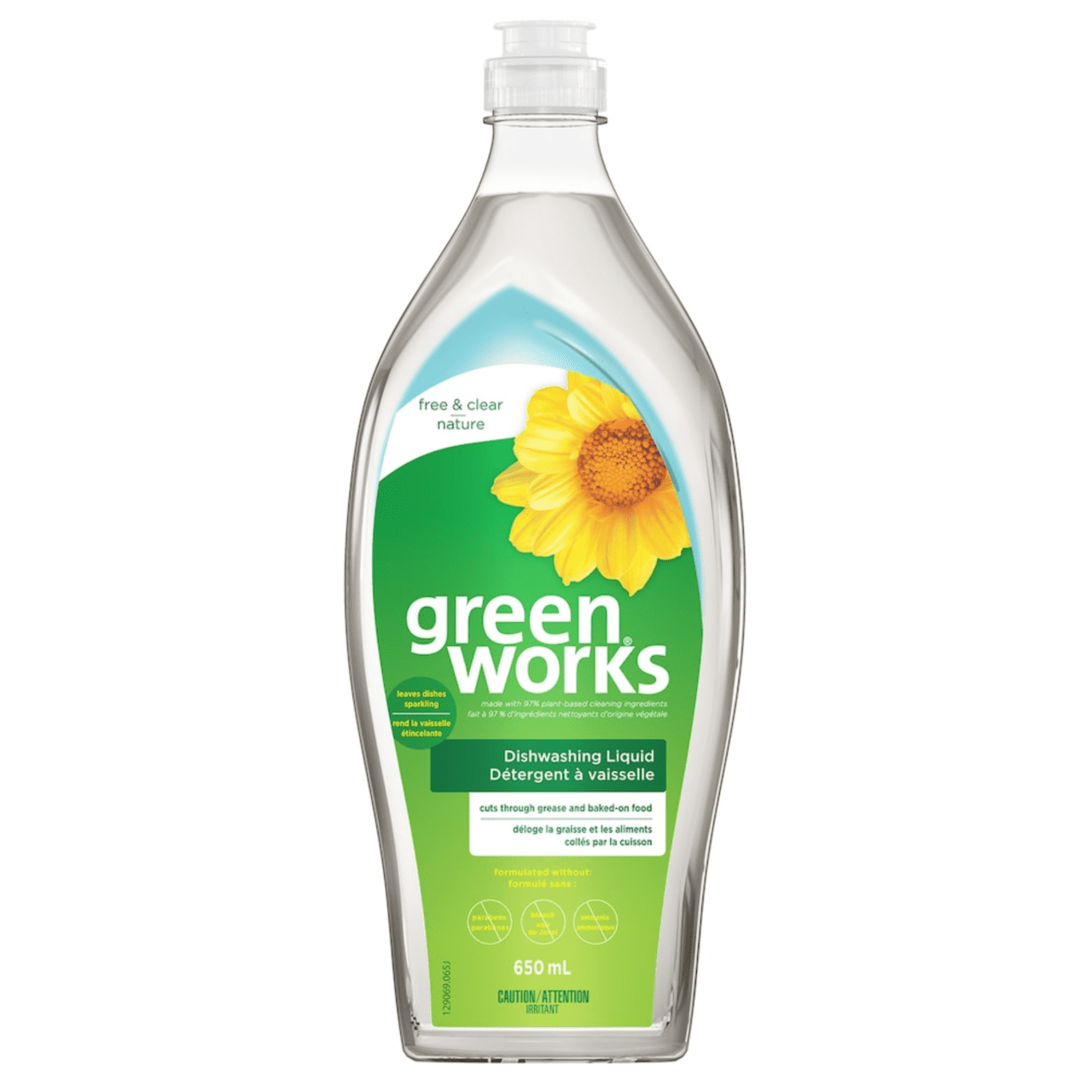 Greenworks Dish Liquid Free & Clear, 650ml